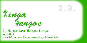 kinga hangos business card